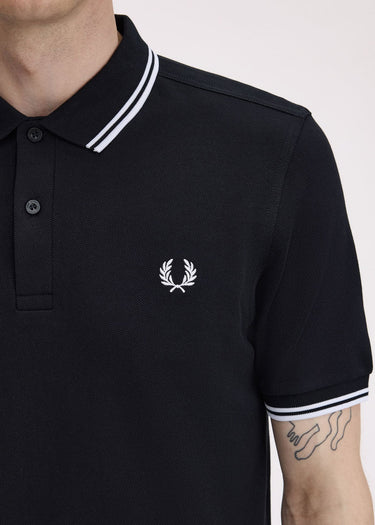 Fred Perry Polo's Twin tipped polo - black