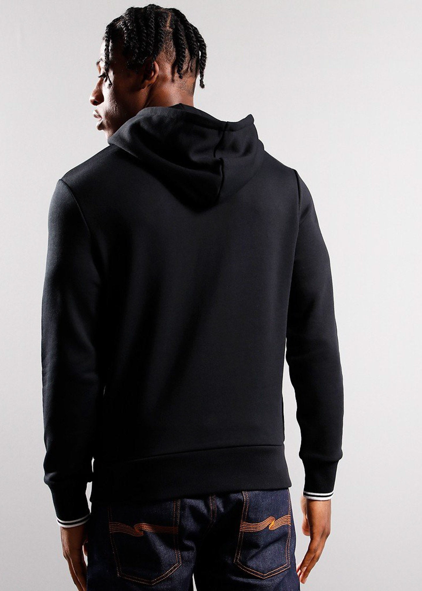 Fred Perry Hoodies Tipped hooded sweatshirt - black