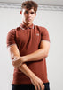 Fred Perry Polo's Twin tipped fred perry shirt - whisky brown porridge marl porridge marl