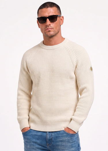 Henri Lloyd Truien Golant ribbed crew - ecru
