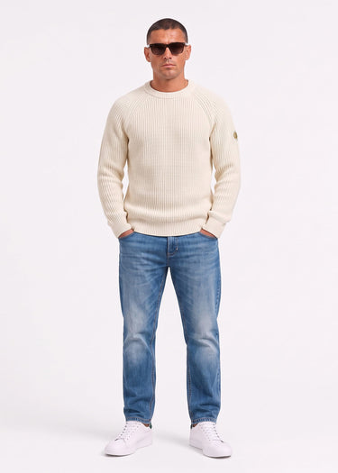 Henri Lloyd Truien Golant ribbed crew - ecru