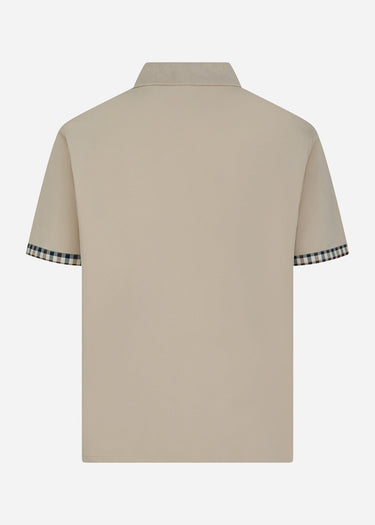 Aquascutum Polo's Cc stretch piqué sleeve polo - beige