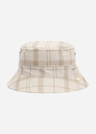 Barbour Bucket Hats Barbour tartan transport bucket hat - mist printed tartan
