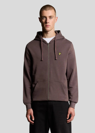 Lyle & Scott Vesten Zip through hoodie - espresso