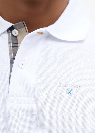 Barbour Polo's Barbour tartan pique polo shirt - white dress