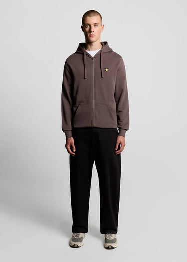 Lyle & Scott Vesten Zip through hoodie - espresso