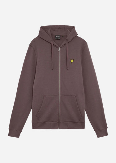 Lyle & Scott Vesten Zip through hoodie - espresso