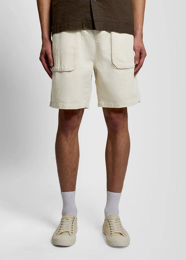 Lyle & Scott Korte Broeken Linen short - putty