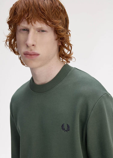Fred Perry Truien Crew neck sweatshirt - crtgrn snwt nvy