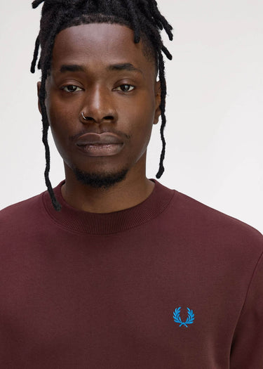 Fred Perry Truien Crew neck sweatshirt - oxblood ecru court blue