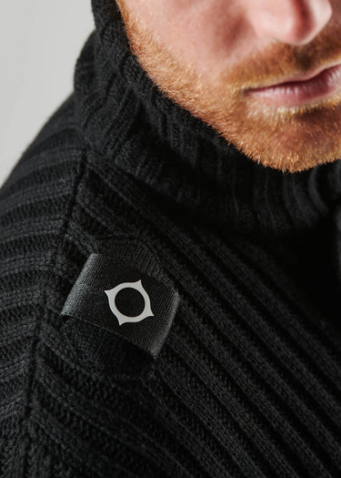 MA.Strum Vesten Glaze fullzip cardigan - black