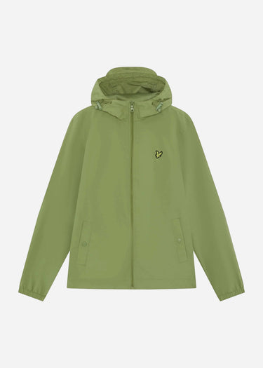 Lyle & Scott Jassen Zip through hooded jacket - shrub green