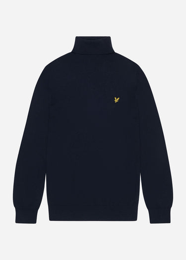 Lyle & Scott Truien  Cotton merino turtleneck jumper - dark navy 