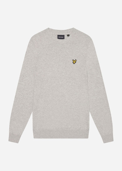 Lyle & Scott Truien Cotton merino crew neck jumper - light grey marl aw