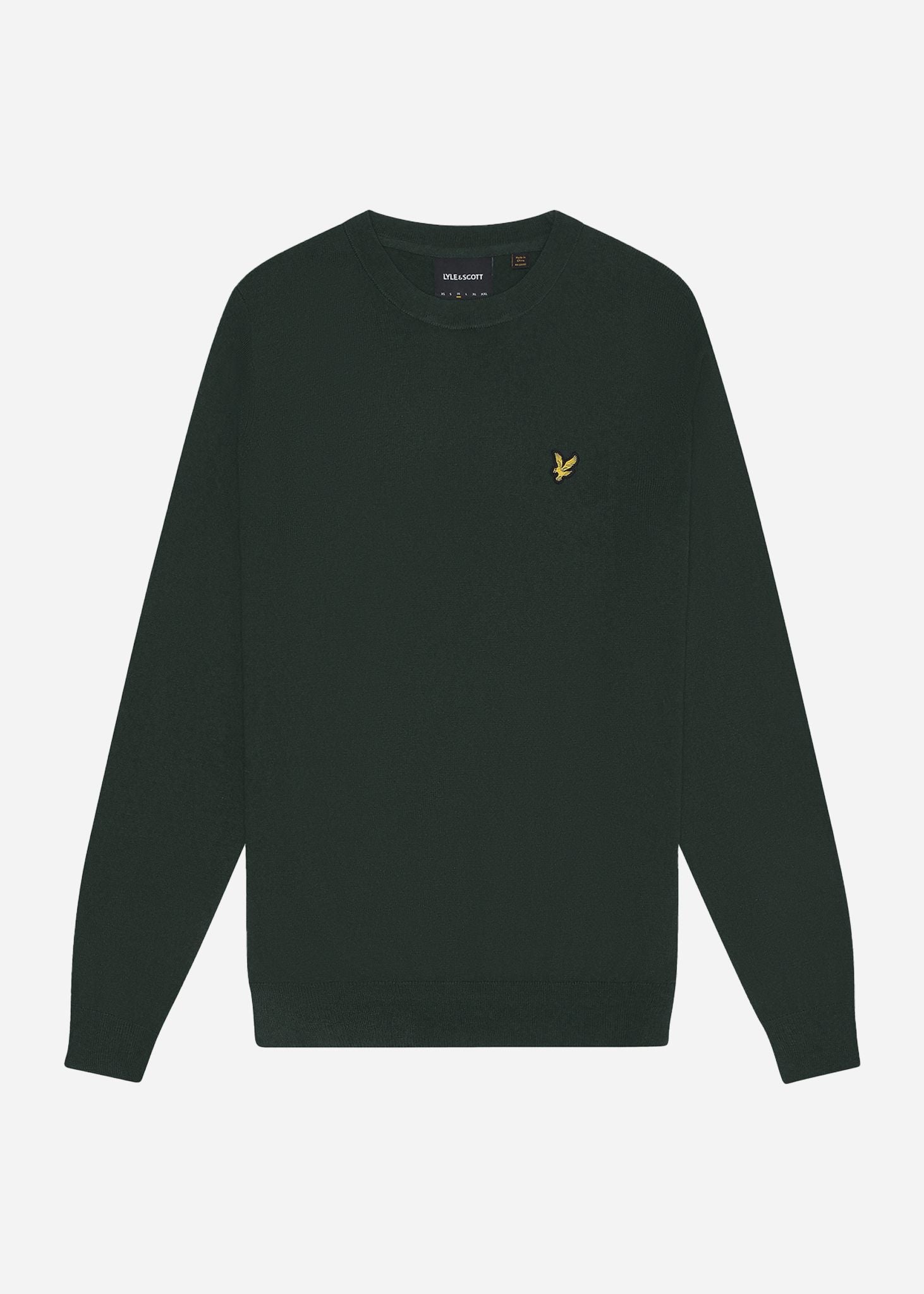 Lyle & Scott Truien  Cotton merino crew neck jumper - argyle teal 