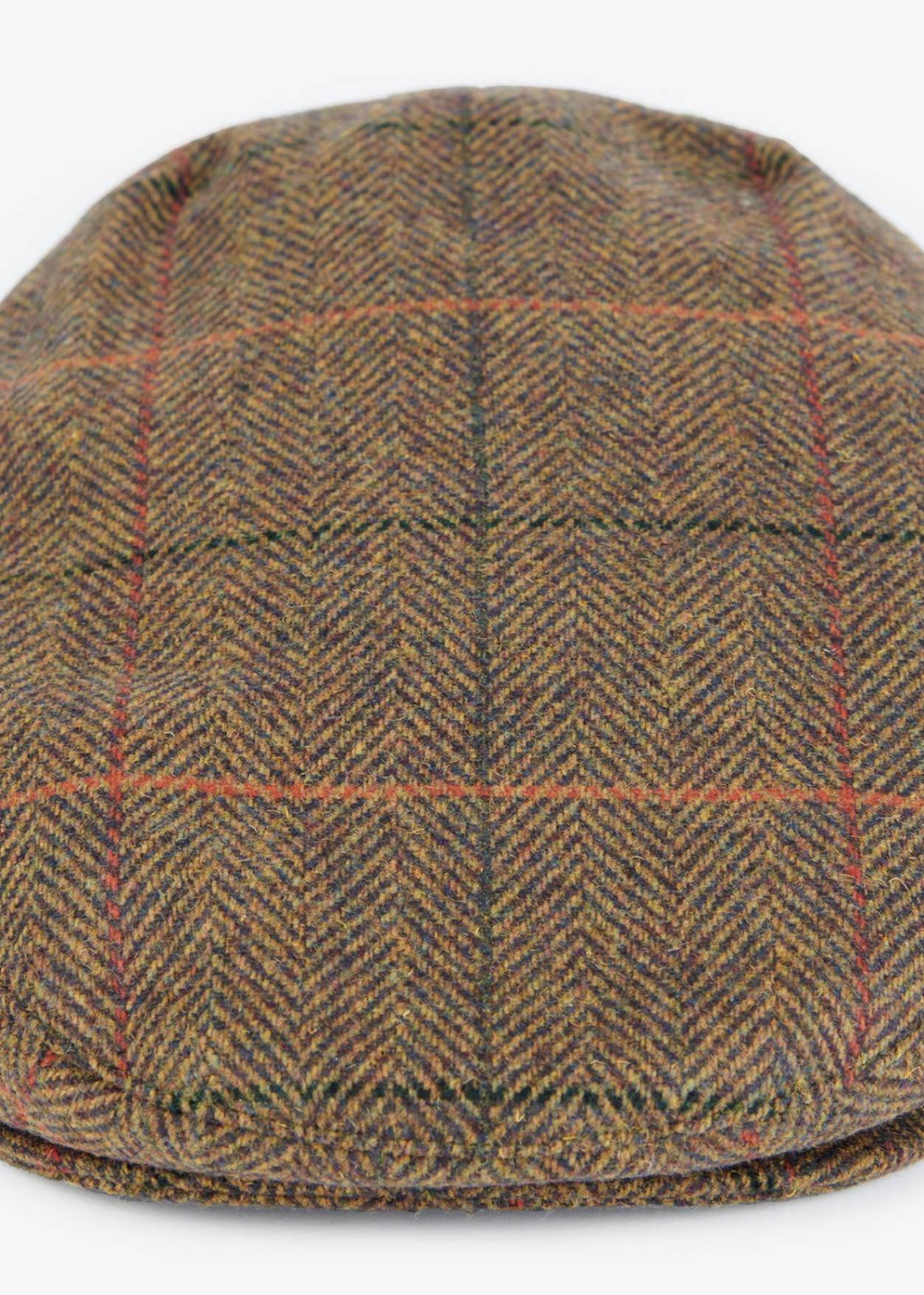 Barbour Petten  Wilkin flat cap - olive orange red 