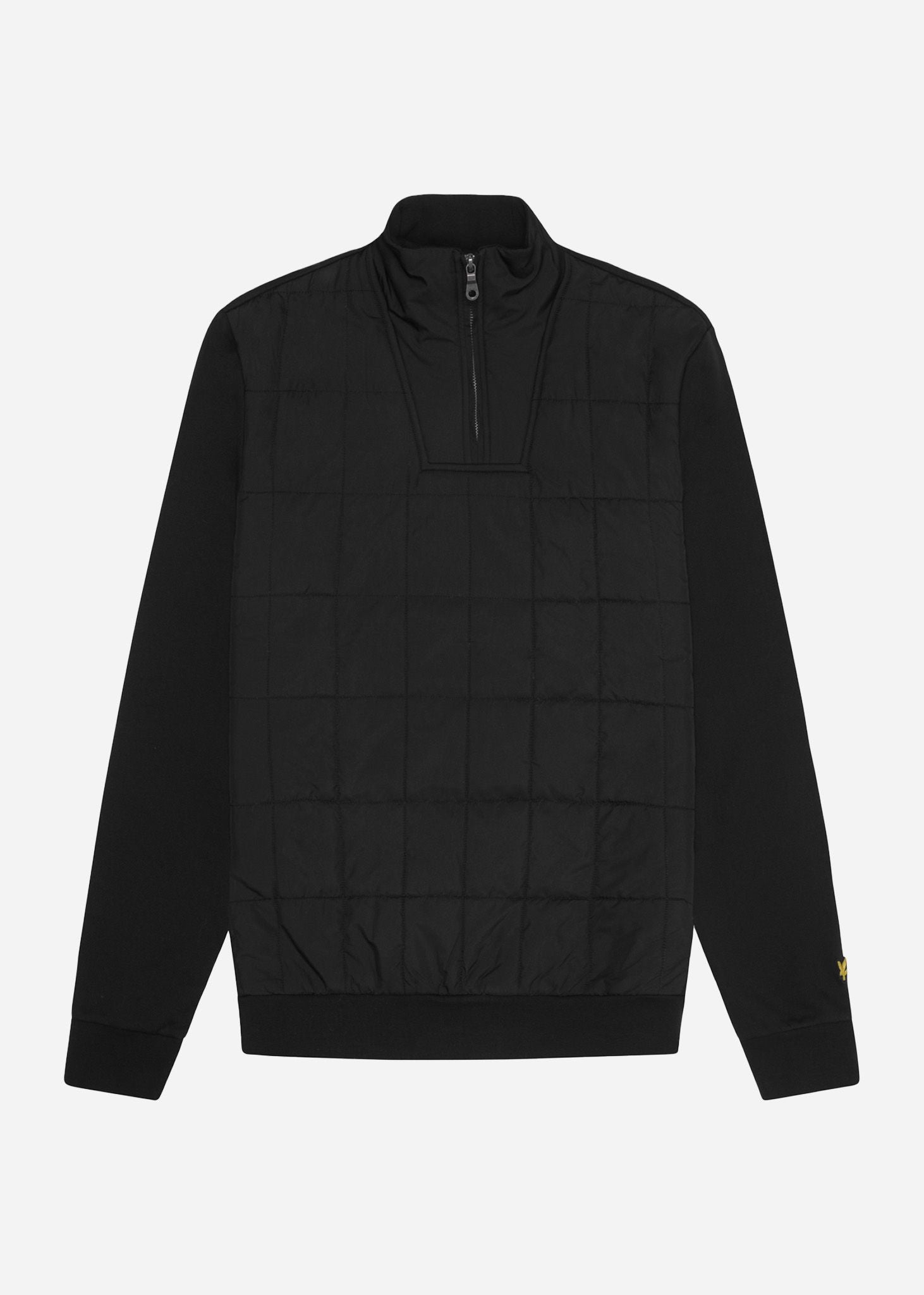 Lyle & Scott Truien  Hybrid quilted quarter zip sweatshirt - jet black 