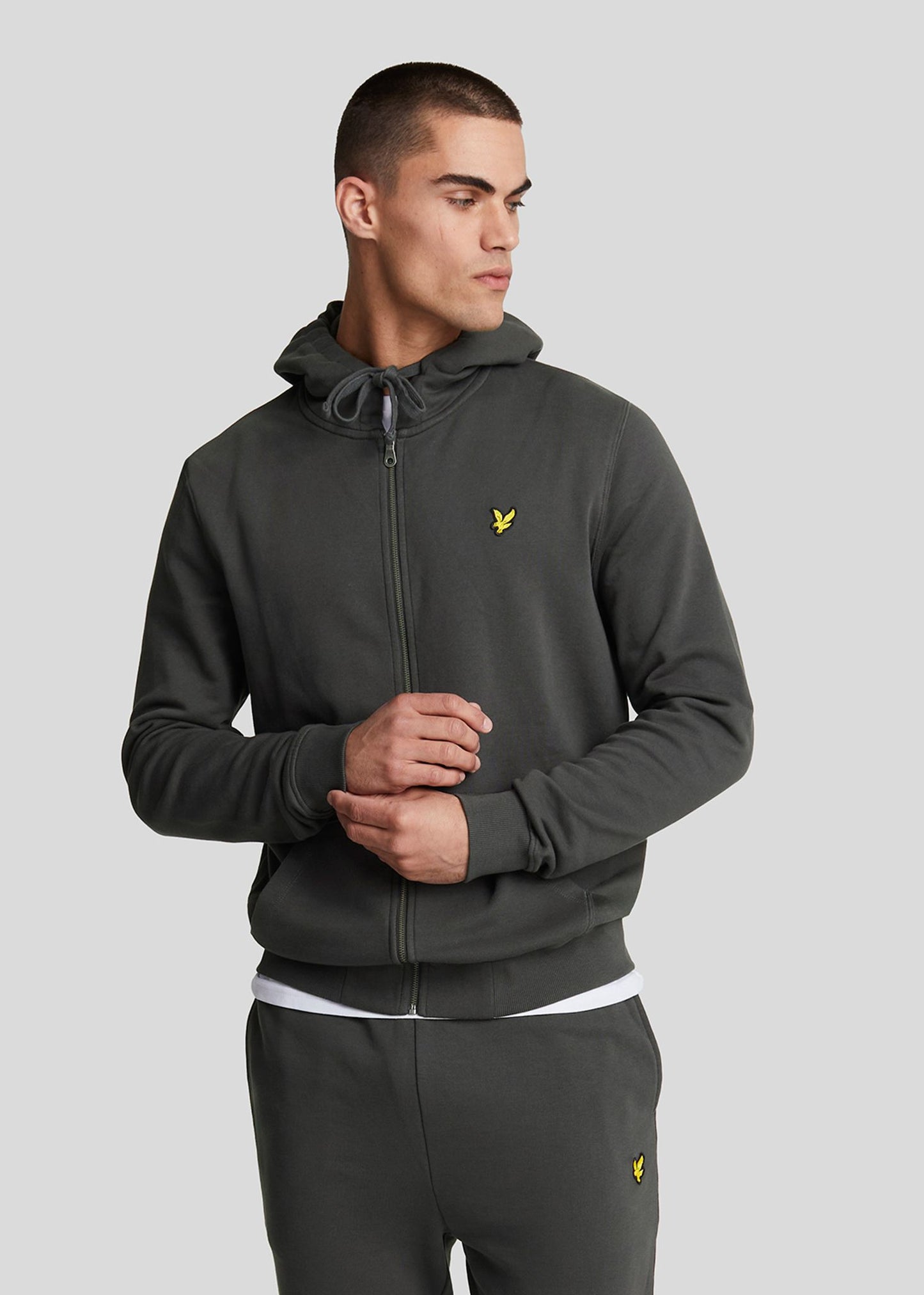 Lyle & Scott Vesten Zip through hoodie - gunmetal