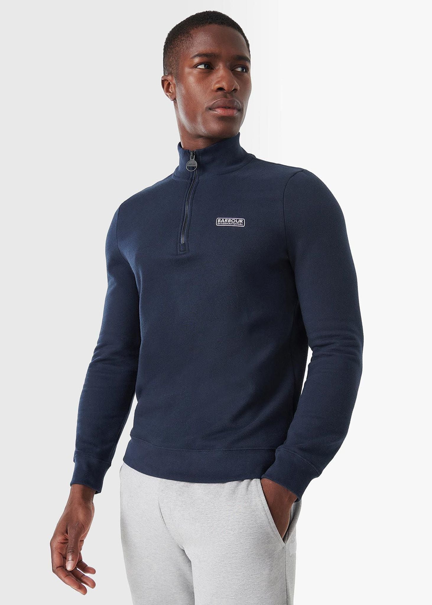 Barbour International Truien  Essential half zip sweat - international navy 