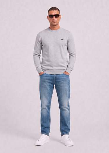 Lacoste Truien Regular fit crew neck sweater - silver chine