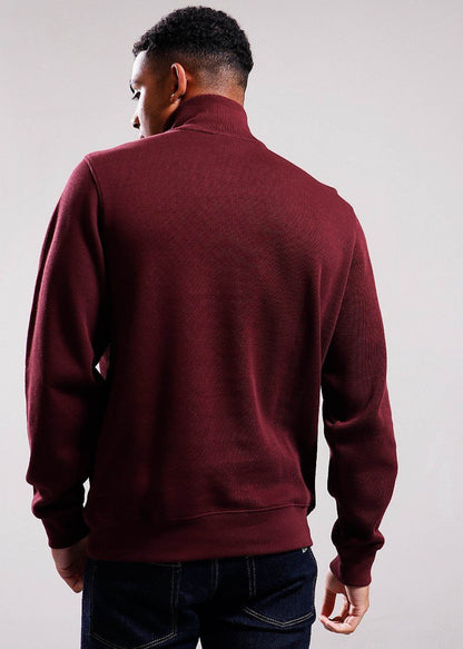 Lacoste Truien Sweater half zip - expresso