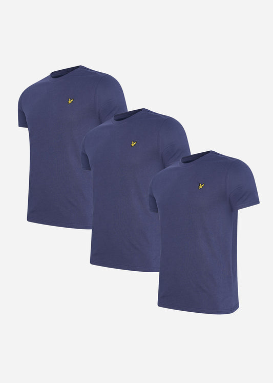 Crew neck t-shirt - navy 3 pack