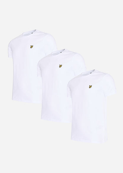 Lyle & Scott T-shirts  Plain t-shirt - white 3 pack 