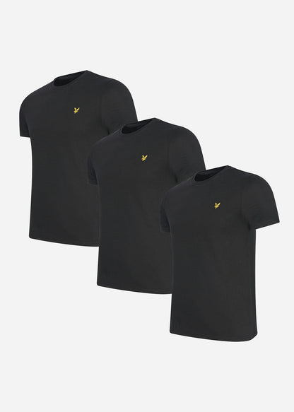 Lyle & Scott T-shirts  Plain t-shirt - jet black 3 pack 