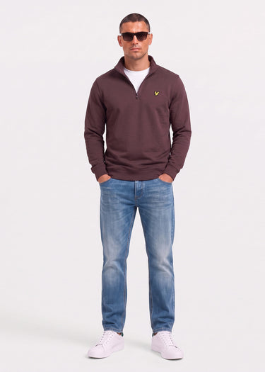 Lyle & Scott Truien Quarter zip pullover sweatshirt - shelter brown
