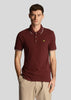 Lyle & Scott Polo's  Tipped polo shirt - burgundy mid grey marl 