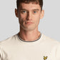 Lyle & Scott T-shirts  Tipped t-shirt - chalk gunmetal 