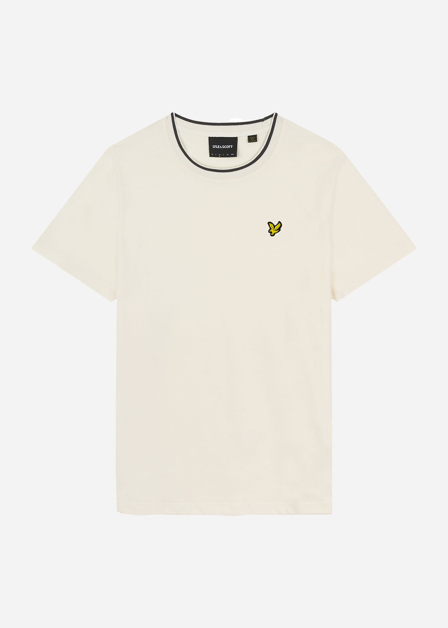 Lyle & Scott T-shirts  Tipped t-shirt - chalk gunmetal 