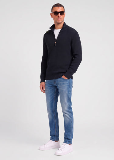 MA.Strum Truien Sarl quarter zip sweater - dark navy