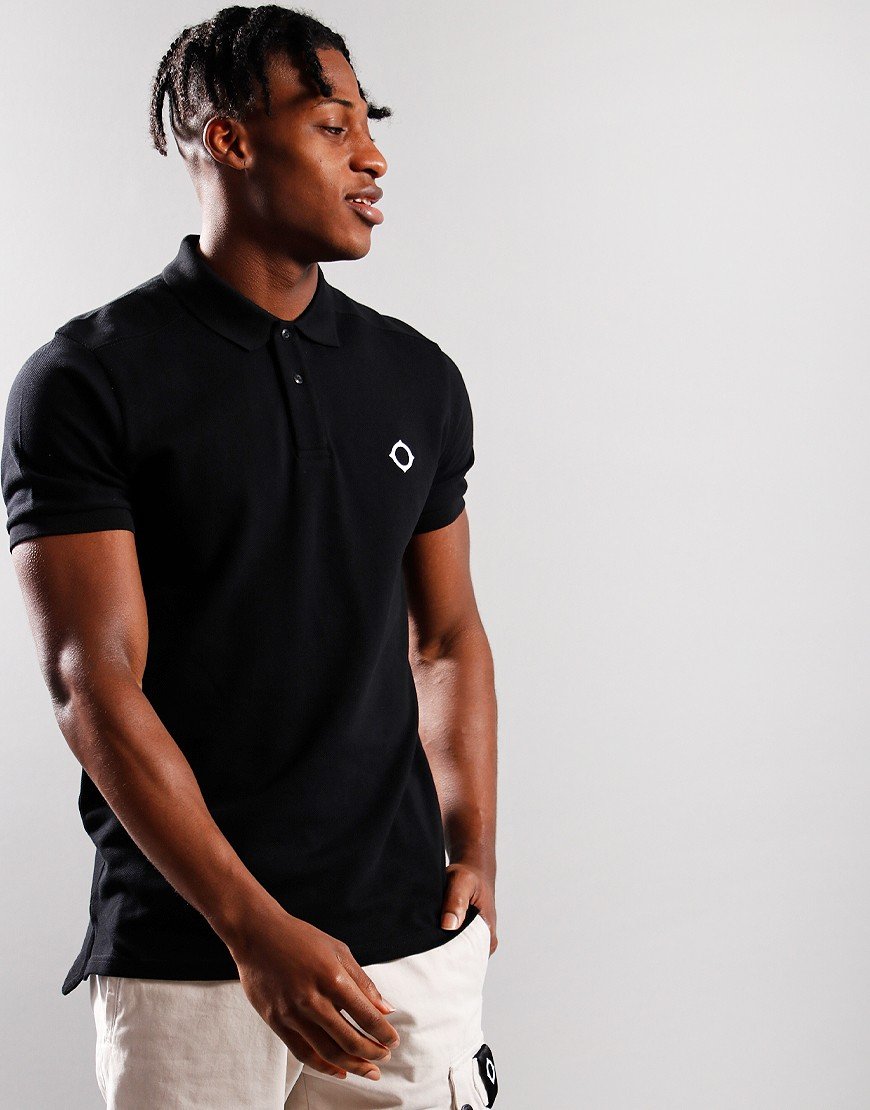 MA.Strum Polo's  SS pique polo - jet black 