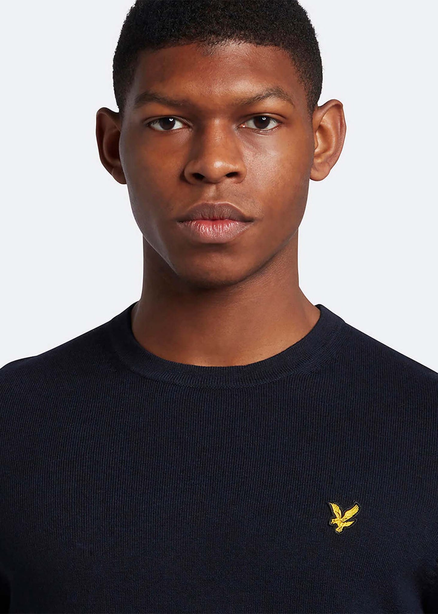 Lyle & Scott Truien Cotton merino crew neck jumper- dark navy