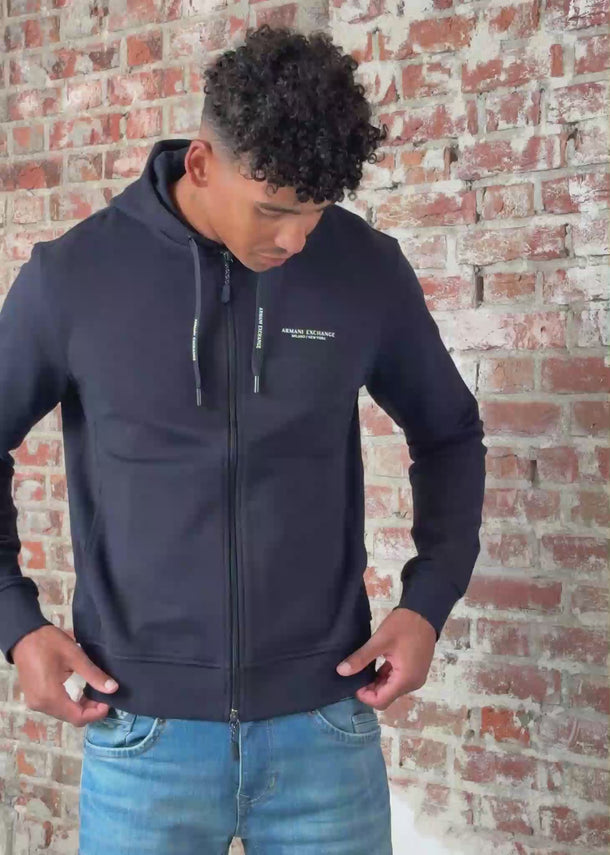 Armani Exchange Vesten Stretch fabric zip-up sweatshirt - blue