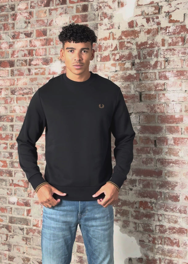 Fred Perry Truien Crew neck sweatshirt - black shaded stone