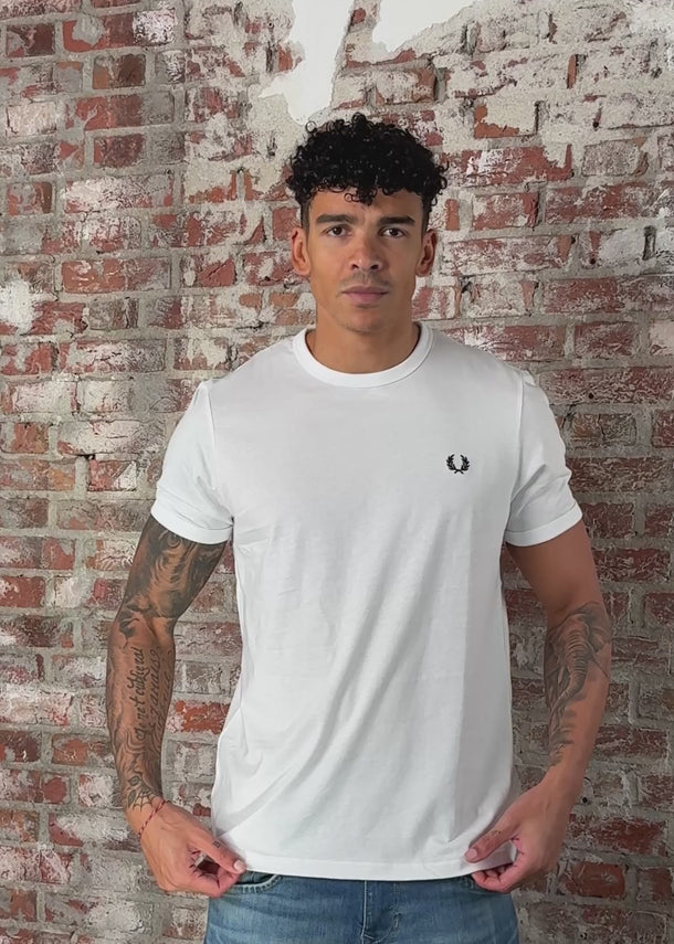 Fred Perry T-shirts Ringer t-shirt - white