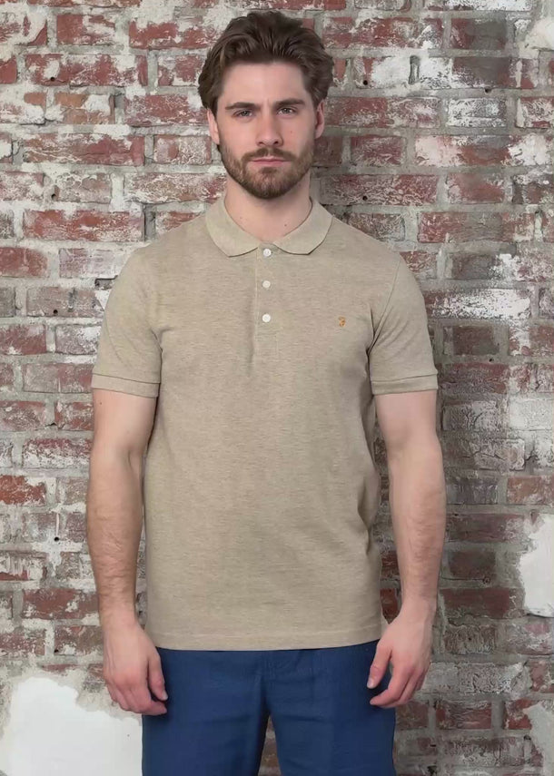 Farah Polo's Blanes ss polo - haxelnut marl