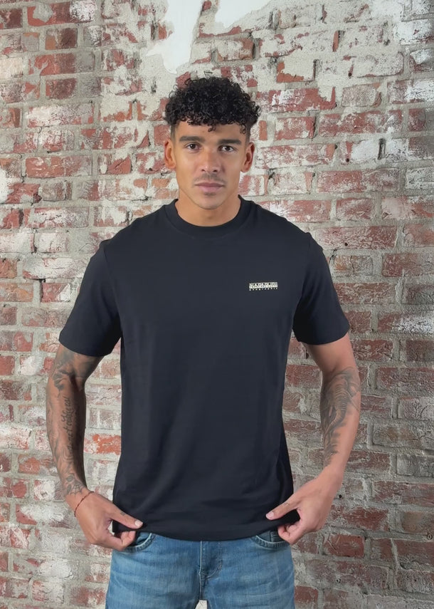 Napapijri T-shirts S small box ss - blu marine