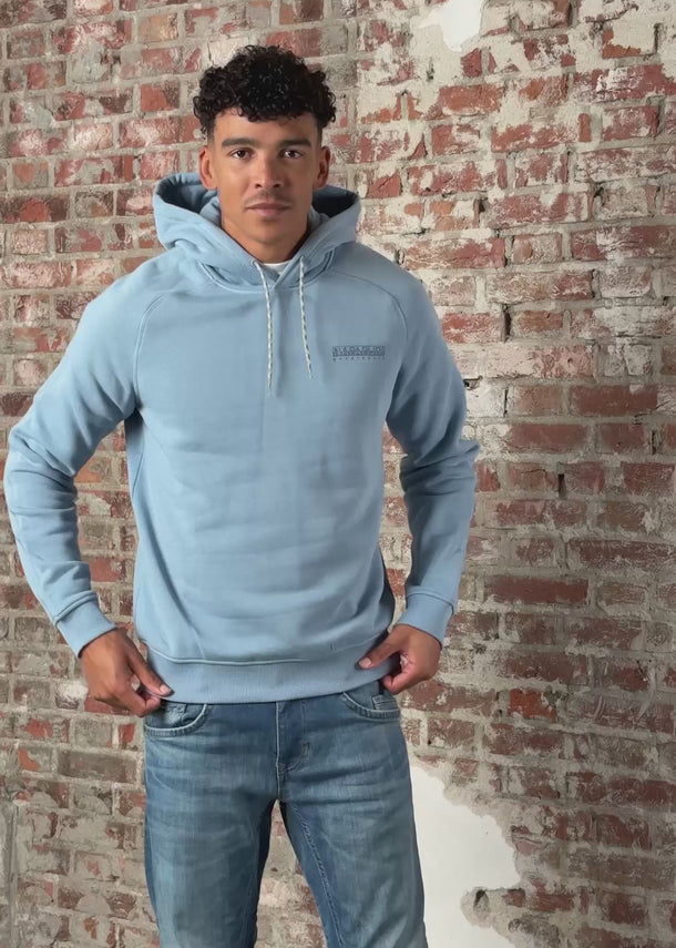 Napapijri Hoodies Back graphic hoody - faded denim