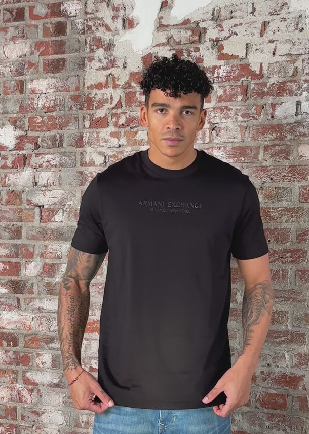 Armani Exchange T-shirts T-shirt - black white