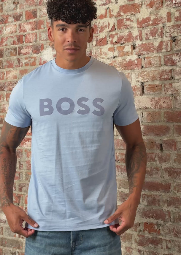 Hugo Boss T-shirts Thinking - open blue