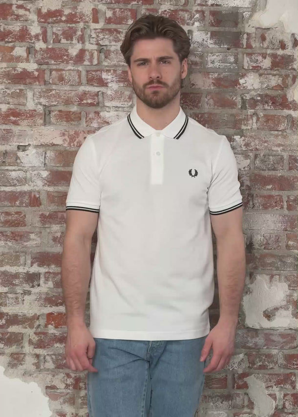 Fred Perry Polo's Twin tipped fred perry polo shirt- white
