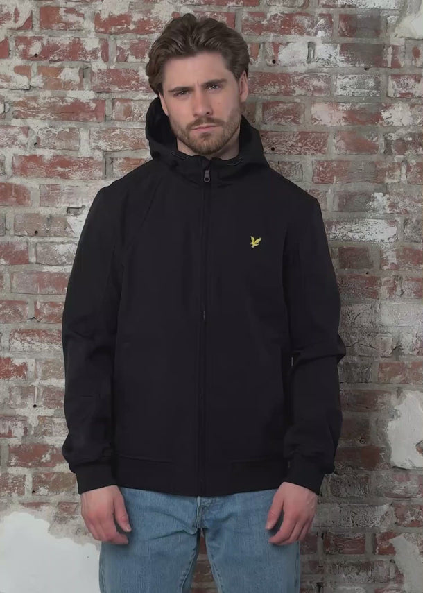 Lyle & Scott Jassen Mesh back softshell jacket - jet black