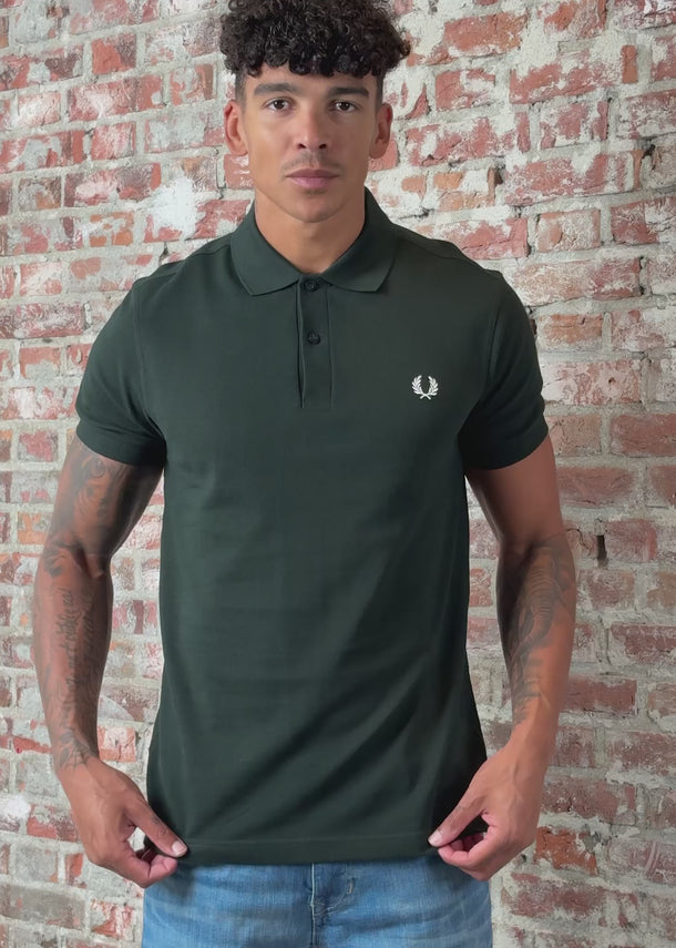 Fred Perry Polo's Plain fred perry shirt - night green snow white