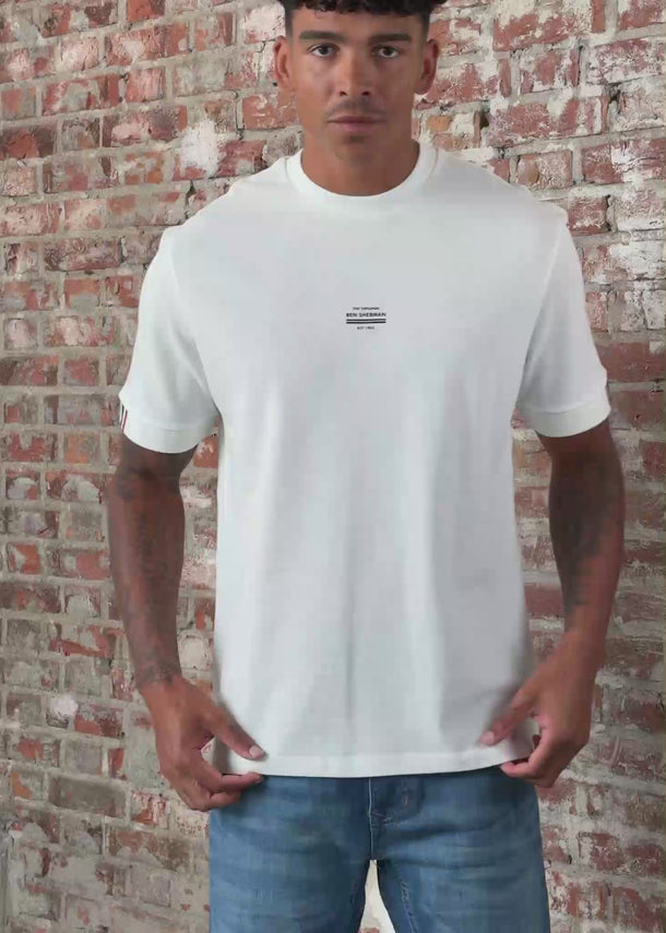 Ben Sherman T-shirts Tipped pique tee - snow white