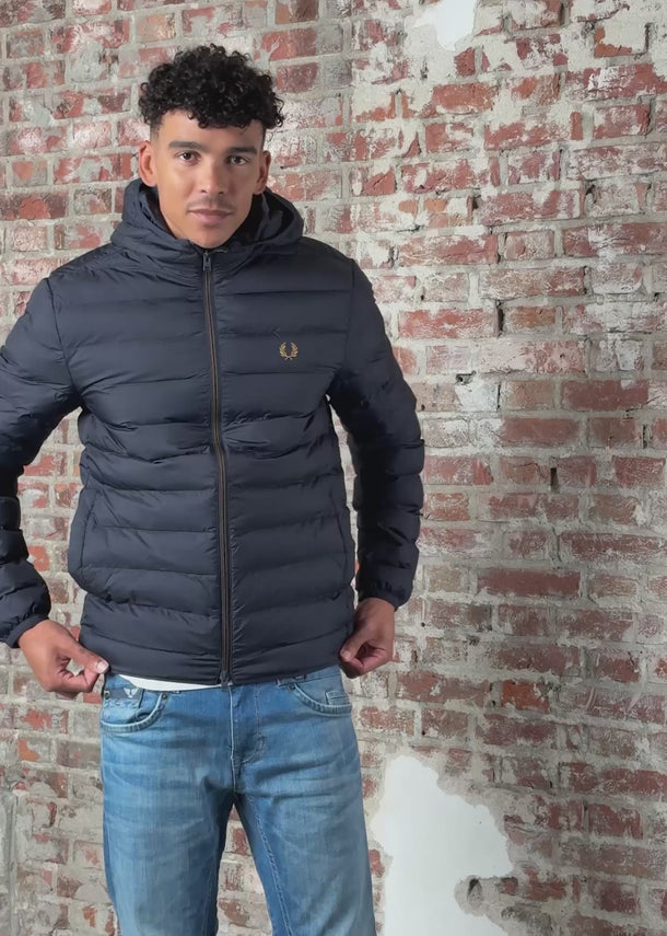 Fred Perry Jassen Hooded insulated jacket - navy