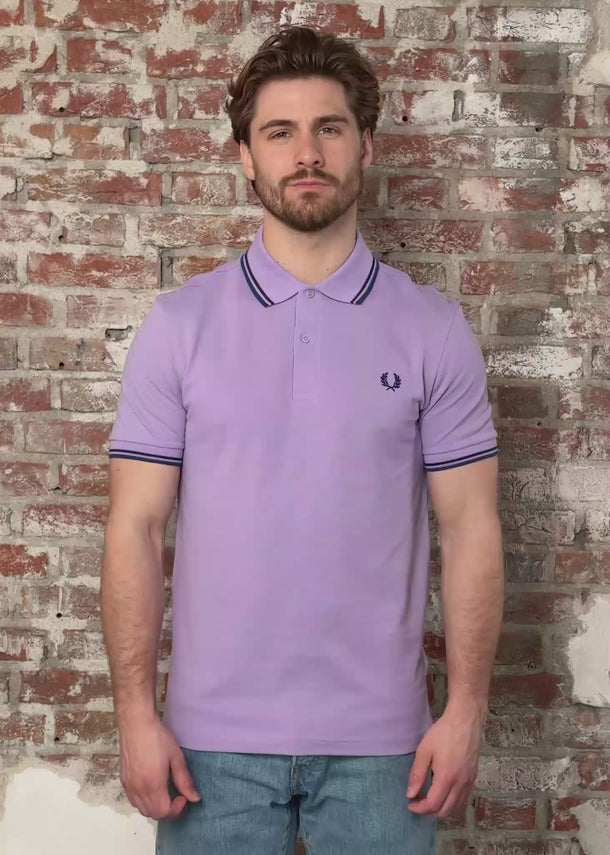 Fred Perry Polo's Twin tipped fred perry polo shirt- Ultraviolet Tennis Blue Shaded Cobalt