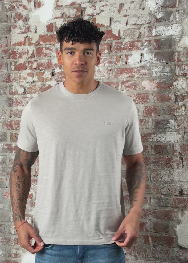 Hugo Boss T-shirts Tegood - open grey 070